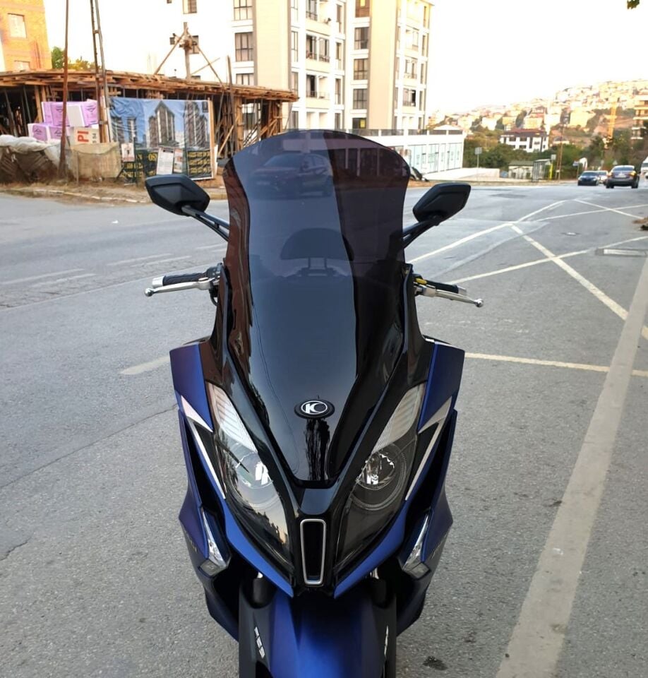 MOTOCAM Kymco Downtown 250i Ön Cam 2016-2026 Model 78cm Siyah Renkli 4mm UZUN
