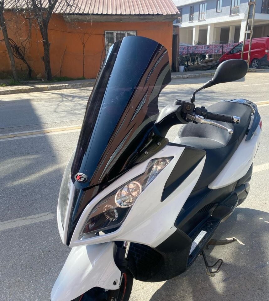 MOTOCAM Kymco Downtown Ön Cam 2009-2017 Model 67cm Siyah Renkli 4mm