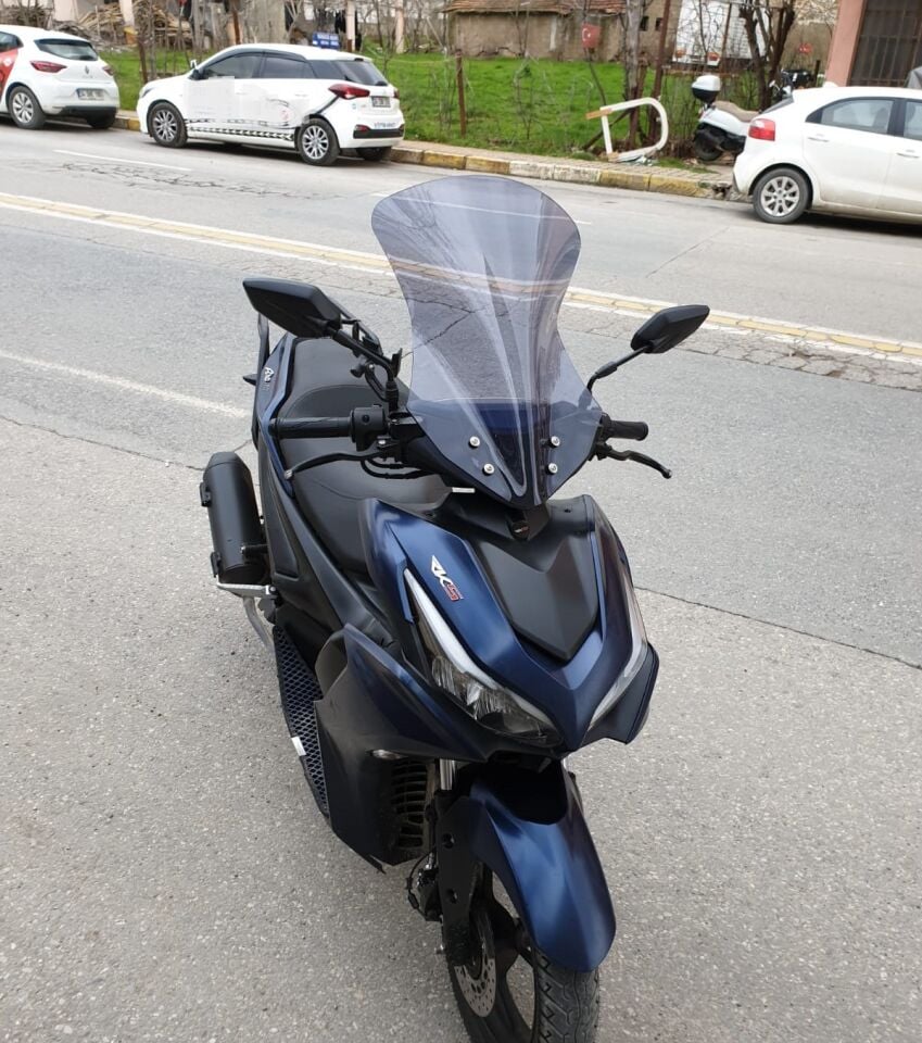 MOTOCAM Küba Arome 125 Ön Cam 2023-2026 Model 54cm Füme Renkli SPORTİF