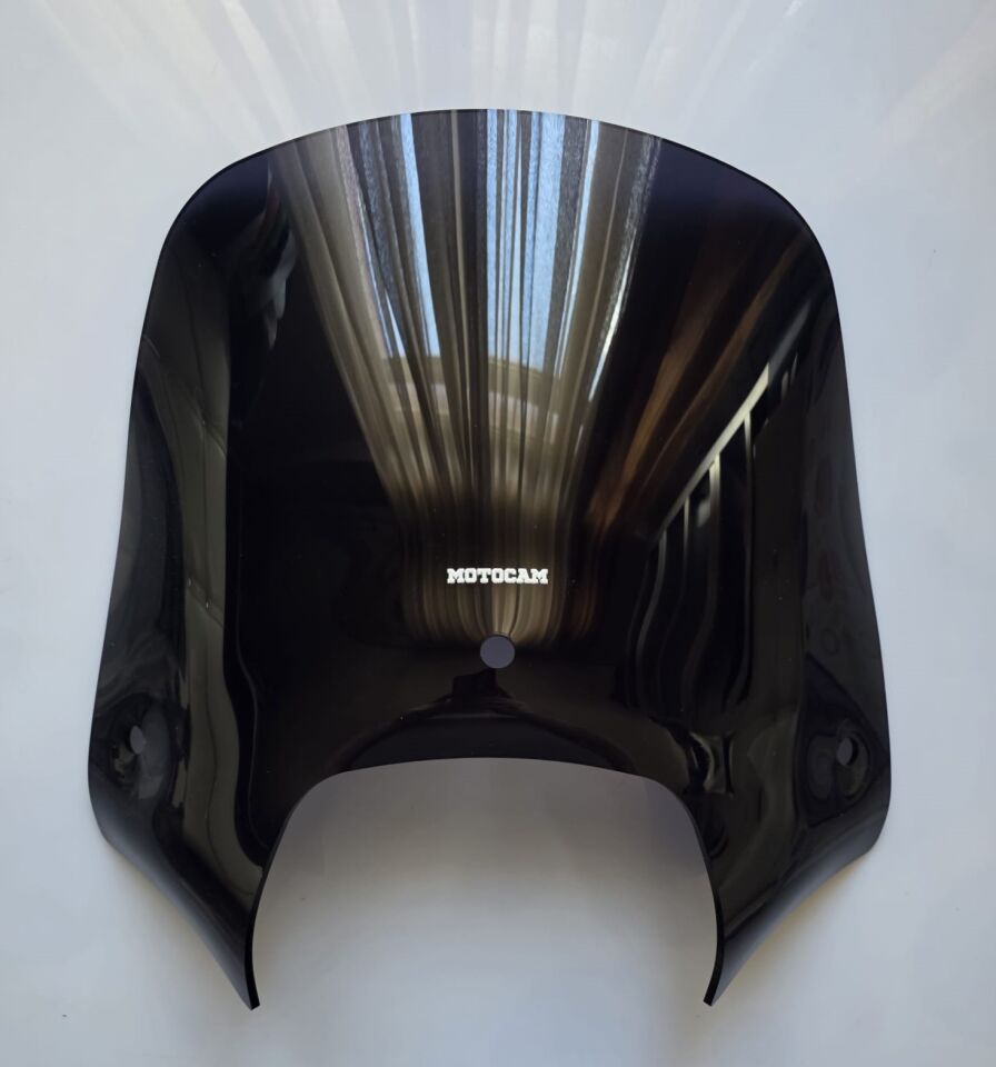 MOTOCAM Piaggio Beverly 350 Ön Cam 2010-2020 Model 43cm Siyah Renkli 4mm APARATSIZDIR