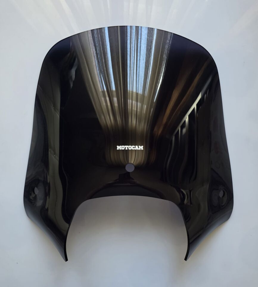 MOTOCAM Piaggio Beverly 350 Ön Cam 2010-2020 Model 43cm Siyah Renkli 4mm APARATSIZDIR