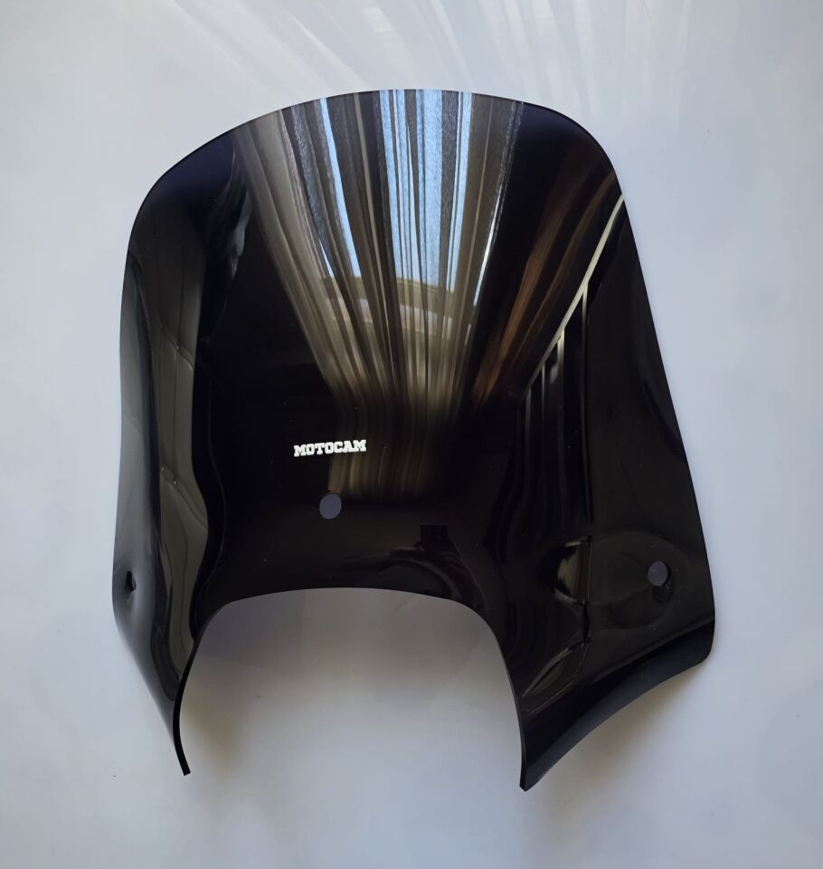 MOTOCAM Piaggio Beverly 350 Ön Cam 2010-2020 Model 43cm Siyah Renkli 4mm APARATSIZDIR