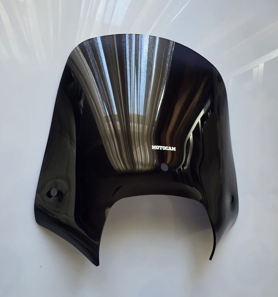 MOTOCAM Piaggio Beverly 350 Ön Cam 2010-2020 Model 43cm Siyah Renkli 4mm APARATSIZDIR