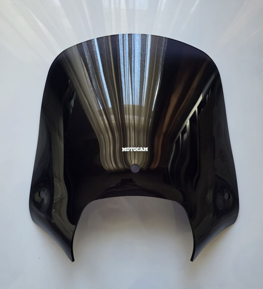 MOTOCAM Piaggio Beverly 350 Ön Cam 2010-2020 Model 43cm Siyah Renkli 4mm APARATSIZDIR