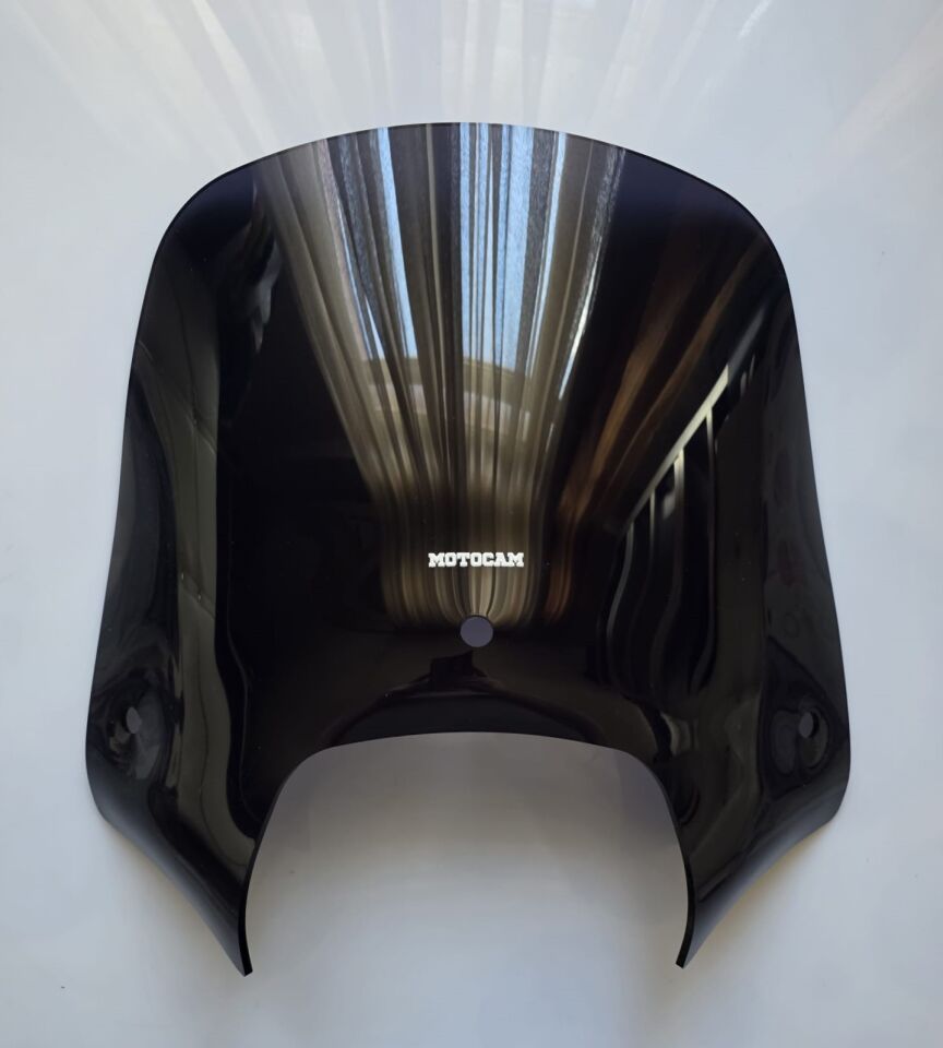 MOTOCAM Piaggio Beverly 350 Ön Cam 2010-2020 Model 43cm Siyah Renkli 4mm APARATSIZDIR