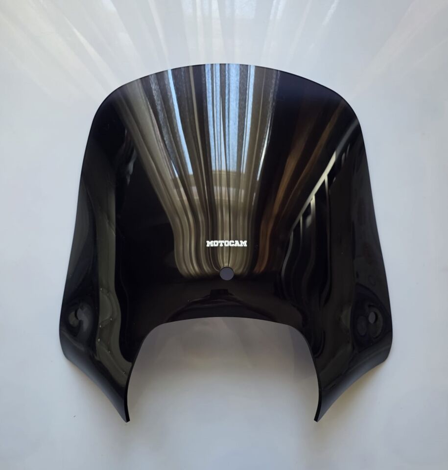 MOTOCAM Piaggio Beverly 350 Ön Cam 2010-2020 Model 43cm Siyah Renkli 4mm APARATSIZDIR