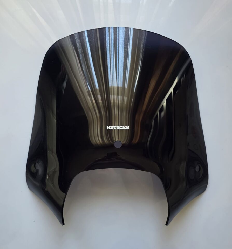 MOTOCAM Piaggio Beverly 350 Ön Cam 2010-2020 Model 43cm Siyah Renkli 4mm APARATSIZDIR