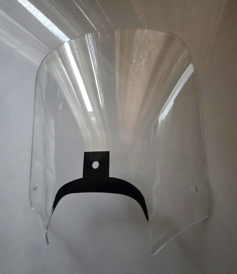 MOTOCAM Piaggio Beverly 350 Windscreen 2010-2020 Model 43cm Clear Tinted 4mm (MOUNTING NOT INCLUDED)