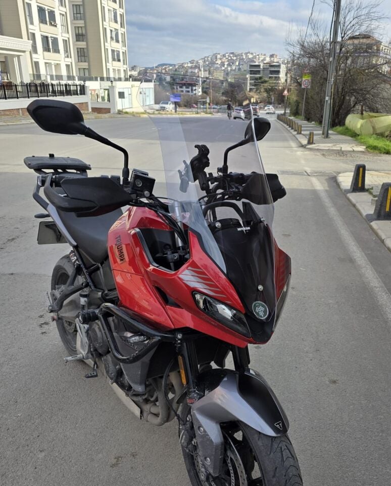 MOTOCAM Trıumph Tiger Sport 660 Ön Cam 2022-2026 Model 73cm Füme Renkli 4mm