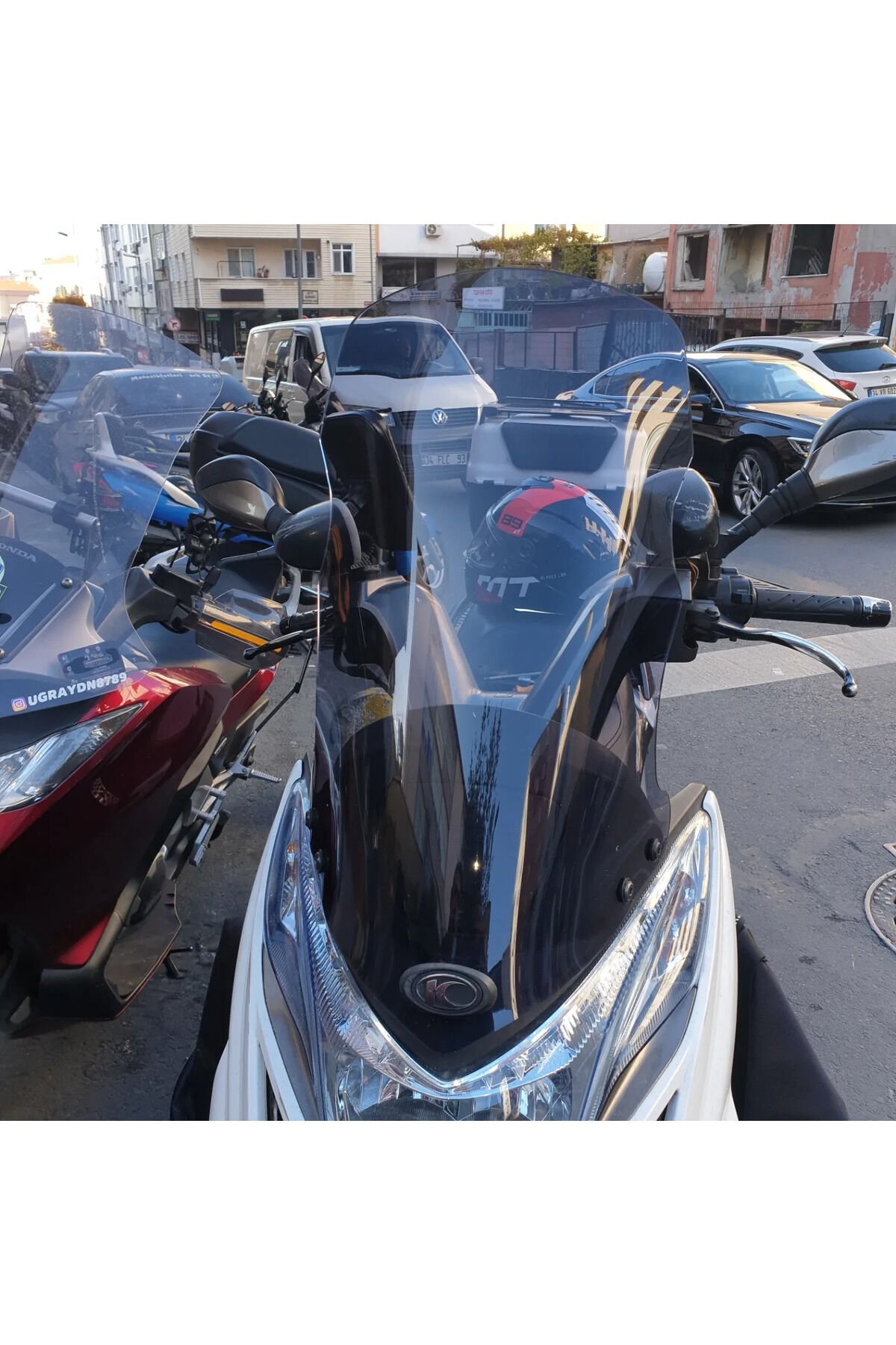 MOTOCAM Kymco G Dink 250i Ön Cam 2013 Model 66cm Füme Renkli 4mm