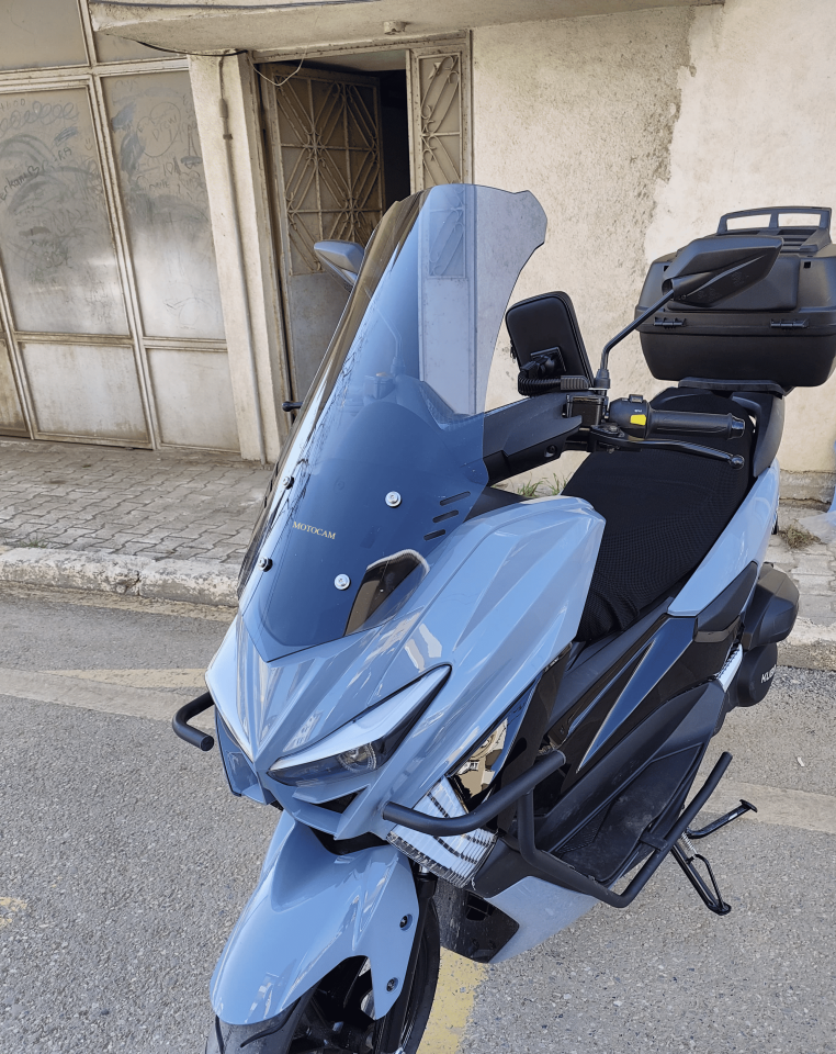 MOTOCAM Küba Chia 125 Ön Cam 2023-2026 Model 55cm Füme Renkli 4mm KISA