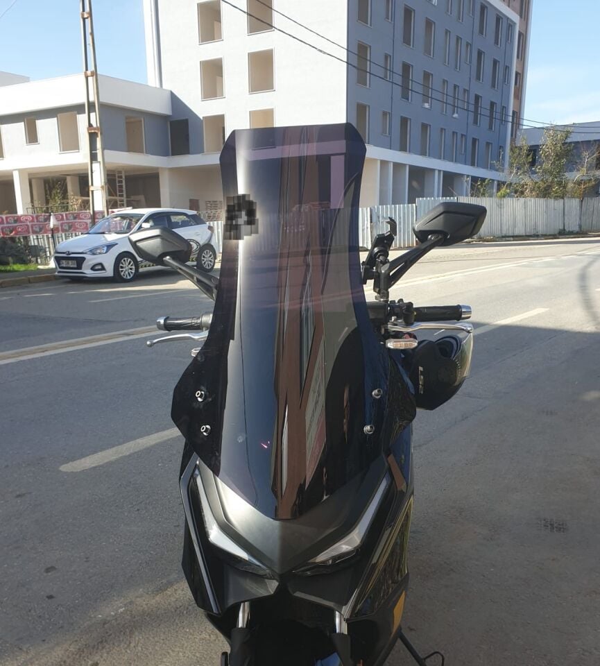 MOTOCAM Kymco Krv 200 Ön Cam 2022-2026 Model 75cm Siyah Renkli 4mm UZUN