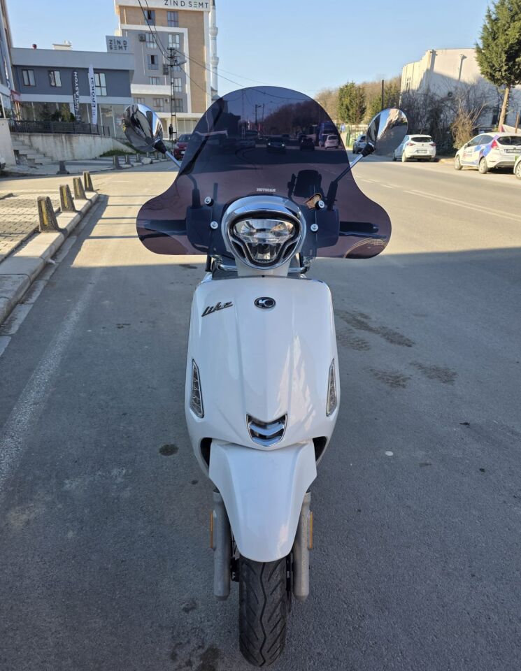 MOTOCAM Kymco Like 50 Ön Cam 2009-2023 Model 43cm Siyah Renkli 4mm APARATSIZ
