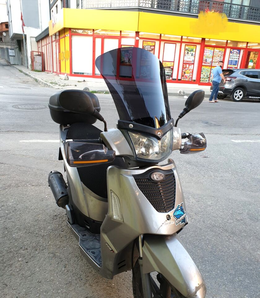 MOTOCAM Kymco People S 200 Ön Cam 2011 Model 48cm Siyah Renkli 4mm UZUN