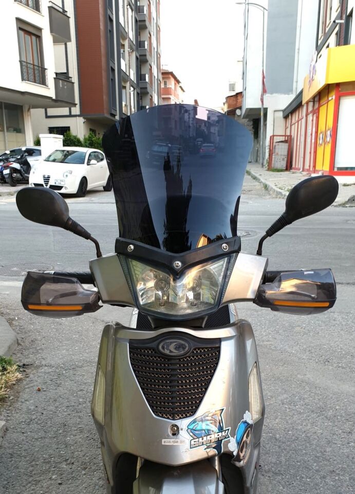MOTOCAM Kymco People S 200 Ön Cam 2011 Model 48cm Siyah Renkli 4mm UZUN