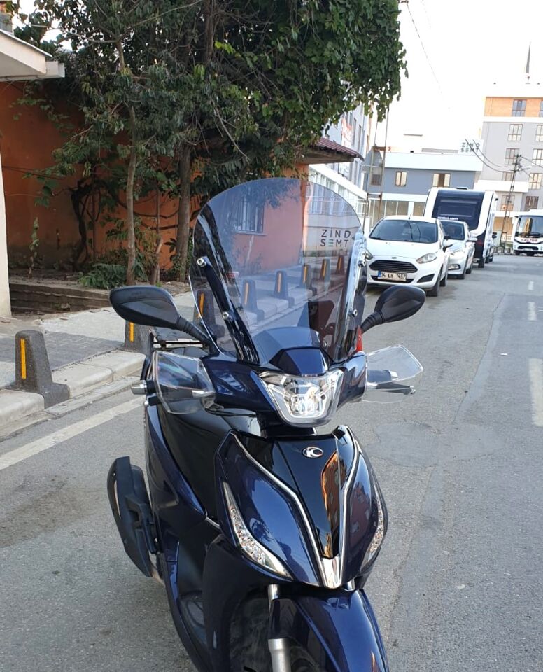 MOTOCAM Kymco People S 200 Ön Cam 2020-2026 Model 38cm Füme Renkli 4mm SPORTİF