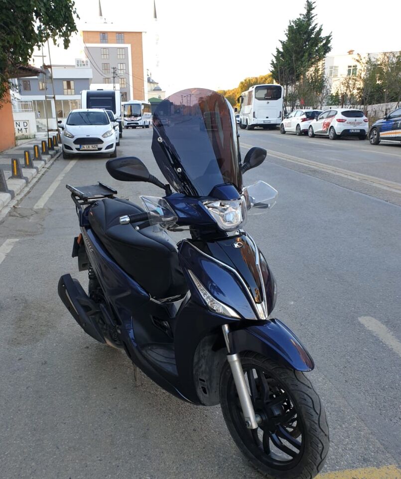 MOTOCAM Kymco People S 200 Ön Cam 2020-2026 Model 38cm Siyah Renkli 4mm SPORTİF