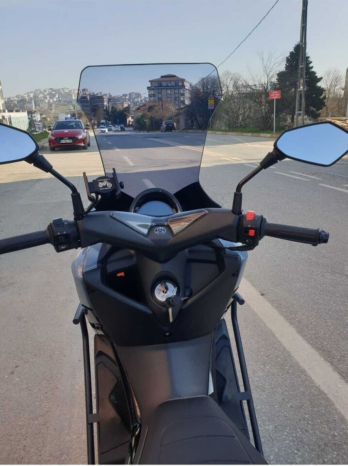 MOTOCAM Küba Chia 125 Ön Cam 2023-2026 Model 78cm Füme Renkli 4mm UZUN