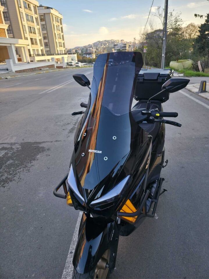MOTOCAM Küba Chia 125 Ön Cam 2023-2026 Model 78cm Siyah Renkli 4mm UZUN
