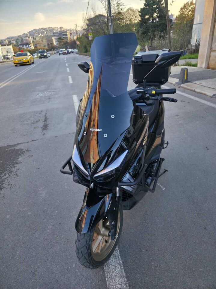 MOTOCAM Küba Chia 125 Ön Cam 2023-2026 Model 78cm Siyah Renkli 4mm UZUN